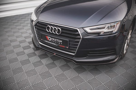 Maxton Front Splitter V.2 Audi A4 B9 - Gloss Black