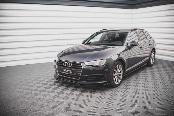 Maxton Front Splitter V.2 Audi A4 B9 - Gloss Black