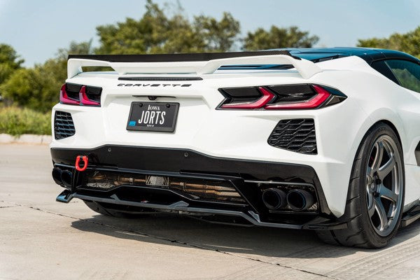 Maxton Central Rear Splitter Chevrolet Corvette C8 - Gloss Black
