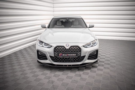 Maxton Front Splitter V.3 BMW 4 Gran Coupe M-Pack G26 - Gloss Black