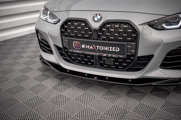 Maxton Front Splitter V.3 BMW 4 Gran Coupe M-Pack G26 - Gloss Black