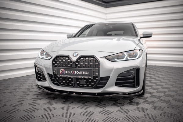 Maxton Front Splitter V.3 BMW 4 Gran Coupe M-Pack G26 - Gloss Black