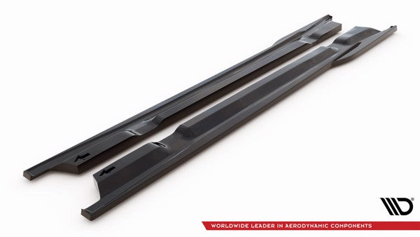 Maxton Side Skirts Diffusers Nissan Gtr R35 Facelift - Gloss Black