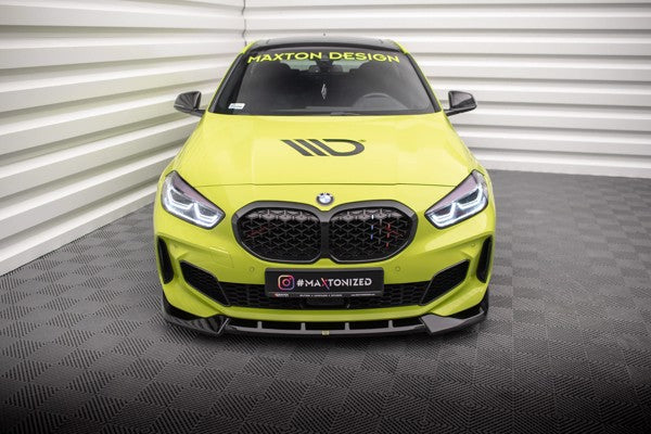 Maxton Front Splitter V.6 For BMW 1 F40 M-Pack / M135I  - Gloss Black