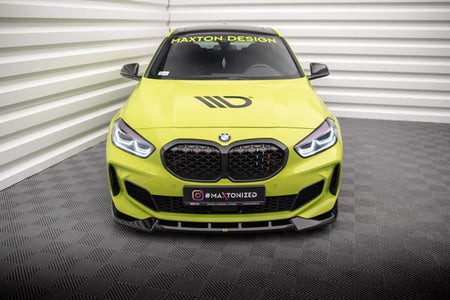 Maxton Front Splitter V.6 For BMW 1 F40 M-Pack / M135I  - Gloss Black