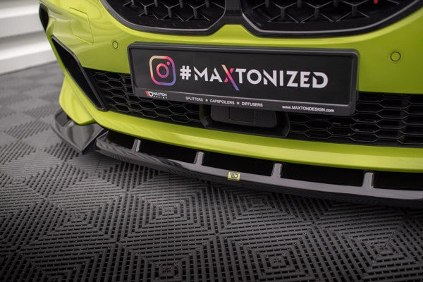 Maxton Front Splitter V.6 For BMW 1 F40 M-Pack / M135I  - Gloss Black