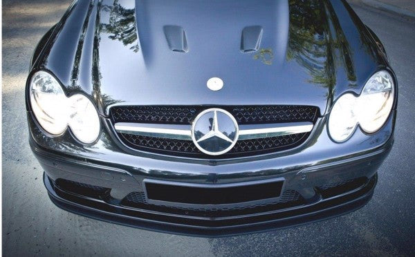 Maxton Front Splitter Mercedes Clk W209 Black (Sl Black Series Look) - Gloss Black