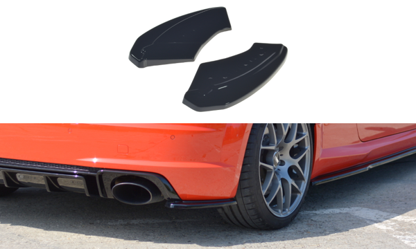 Maxton Rear Side Splitters Audi TT RS 8S - Gloss Black