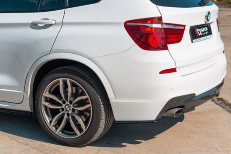 Maxton Rear Side Splitters For BMW X3 F25 M-Pack Facelift  - Gloss Black