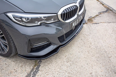 Maxton Front Splitter V.2 For BMW 3 G20 M-Pack - Gloss Black