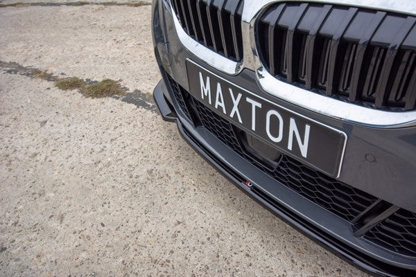 Maxton Front Splitter V.2 For BMW 3 G20 M-Pack - Gloss Black