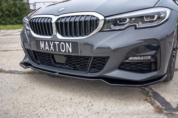 Maxton Front Splitter V.2 For BMW 3 G20 M-Pack - Gloss Black
