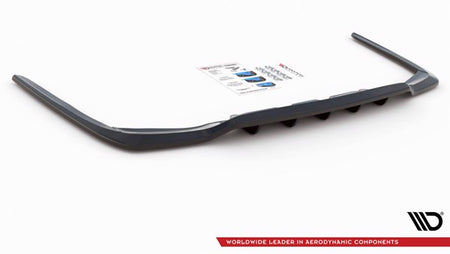 Maxton Central Rear Splitter (With Vertical Bars) Leuxs Ls Mk4 Facelift - Gloss Black