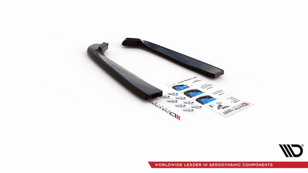 Maxton Rear Side Splitters Ford Mustang Mk. 6 Facelift - Gloss Black
