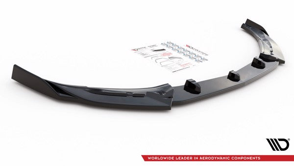 Maxton Front Splitter V.2 Mercedes-Amg C63 Coupe Amg Aero Pack C205 Facelift - Gloss Black