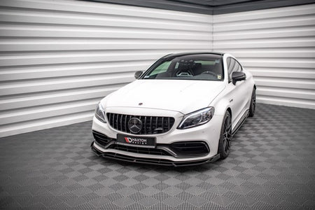 Maxton Front Splitter V.2 Mercedes-Amg C63 Coupe Amg Aero Pack C205 Facelift - Gloss Black