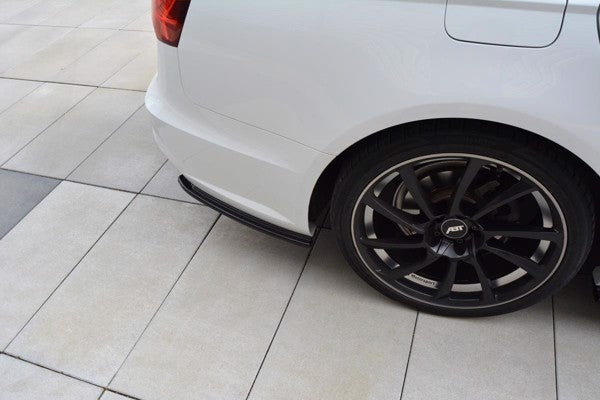 Maxton Rear Side Splitters Audi A6 C7 Avant S-Line/ S6 C7 Facelift - Gloss Black