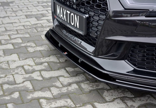 Maxton Front Splitter V.1 Audi RS3 8V Fl Sportback - Gloss Black