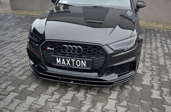 Maxton Front Splitter V.1 Audi RS3 8V Fl Sportback - Gloss Black