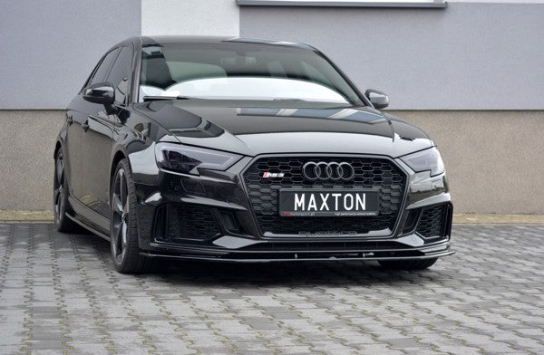 Maxton Front Splitter V.1 Audi RS3 8V Fl Sportback - Gloss Black