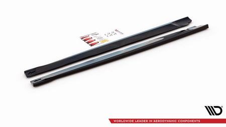 Maxton Side Skirts Diffusers V.1 Nissan 370Z Nismo Facelift - Gloss Black