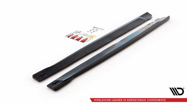 Maxton Side Skirts Diffusers V.1 Nissan 370Z Nismo Facelift - Gloss Black