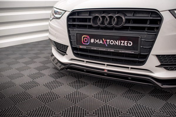 Maxton Front Splitter V.2 Audi A5 Coupe 8T Facelift - Gloss Black