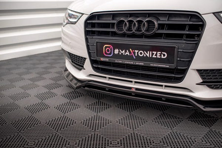 Maxton Front Splitter V.2 Audi A5 Coupe 8T Facelift - Gloss Black