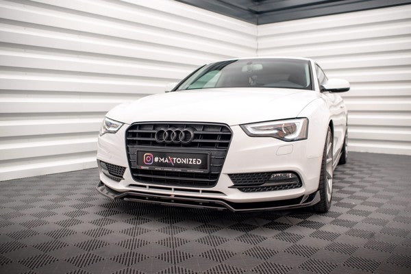 Maxton Front Splitter V.2 Audi A5 Coupe 8T Facelift - Gloss Black