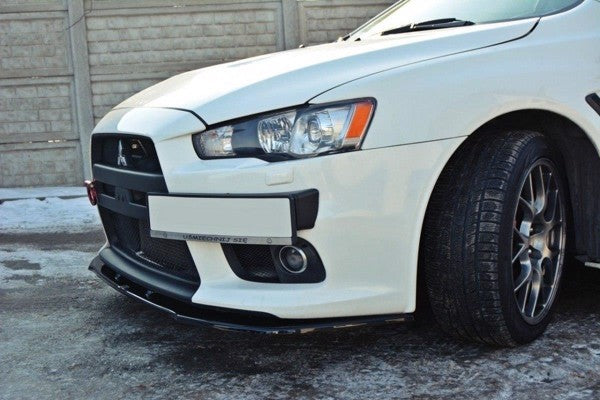 Maxton Front Splitter V.1 Mitsubishi Lancer Evo X - Gloss Black