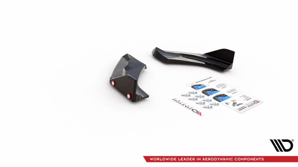 Maxton Rear Side Splitters + Flaps V.1 Hyundai I30 N Hatchback Mk3 Facelift - Gloss Black