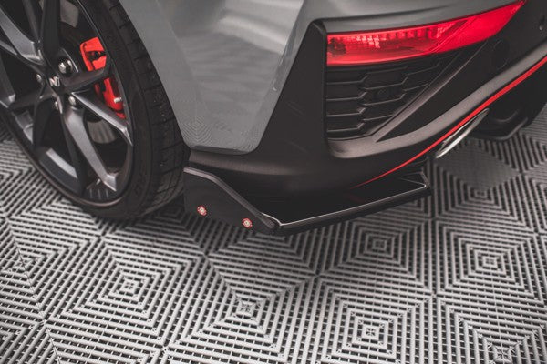 Maxton Rear Side Splitters + Flaps V.1 Hyundai I30 N Hatchback Mk3 Facelift - Gloss Black
