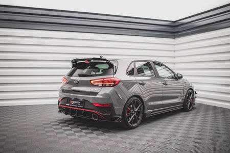 Maxton Rear Side Splitters + Flaps V.1 Hyundai I30 N Hatchback Mk3 Facelift - Gloss Black