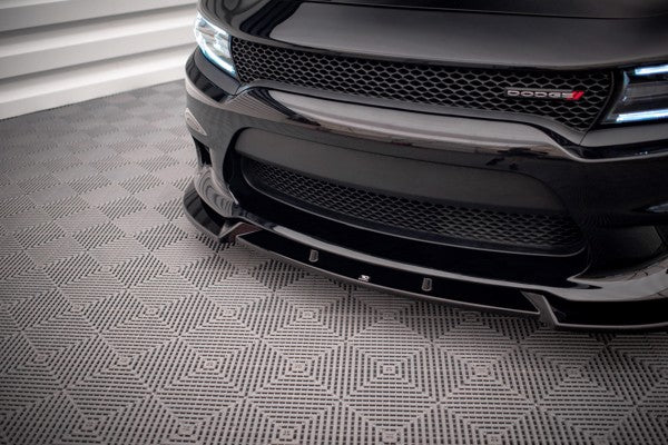 Maxton Front Splitter V.2 Dodge Charger Srt Mk7 Facelift - Gloss Black