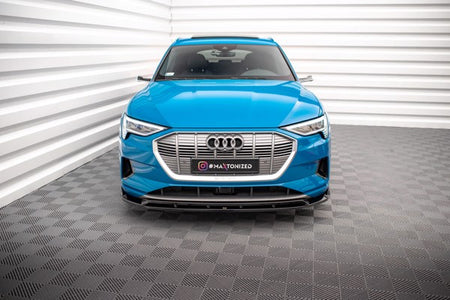 Maxton Front Splitter V.2 Audi E-Tron - Gloss Black