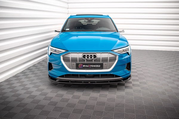 Maxton Front Splitter V.2 Audi E-Tron - Gloss Black