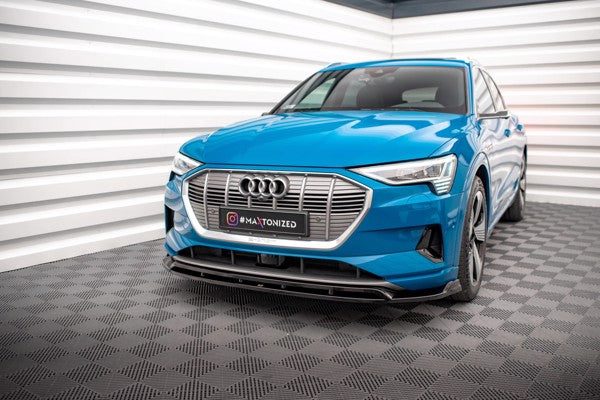 Maxton Front Splitter V.2 Audi E-Tron - Gloss Black
