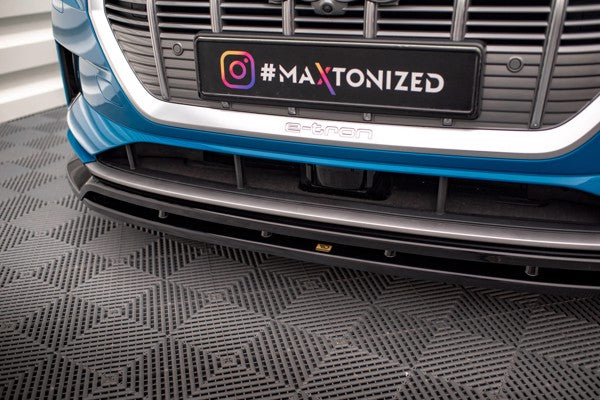 Maxton Front Splitter V.2 Audi E-Tron - Gloss Black