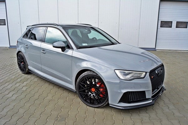 Maxton Front Splitter V.2 Audi RS3 8V Sportback - Gloss Black