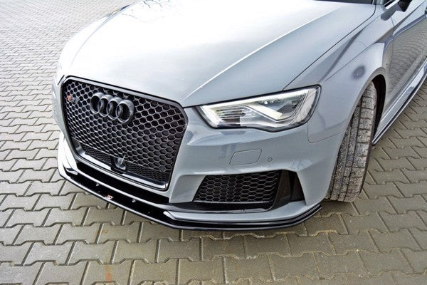 Maxton Front Splitter V.2 Audi RS3 8V Sportback - Gloss Black