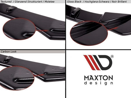 Maxton Front Splitter V.2 Audi RS3 8V Sportback - Gloss Black