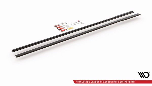 Maxton Racing Durability Side Skirts Diffusers VW Golf 7 R / R-Line Facelift - Black