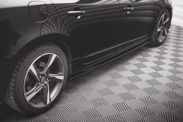 Maxton Side Skirts Diffusers Volvo S60 R-Design Mk2 - Gloss Black