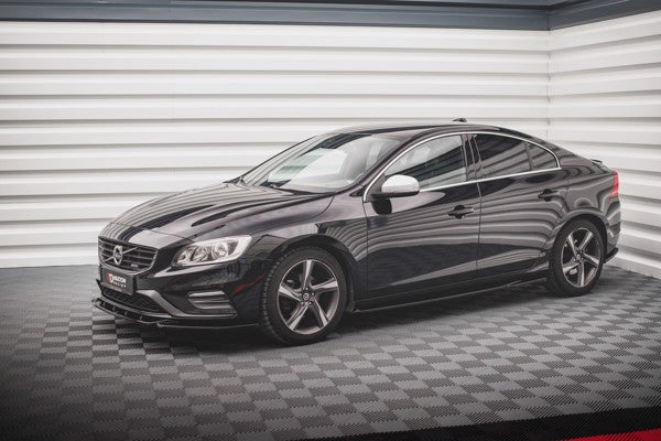 Maxton Side Skirts Diffusers Volvo S60 R-Design Mk2 - Gloss Black