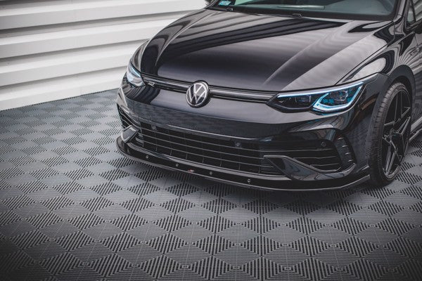 Maxton Front Splitter V.1 Volkswagen Golf R Mk8 - Gloss Black