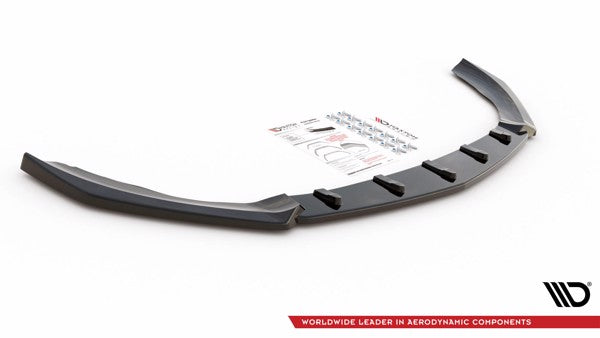 Maxton Front Splitter V.4 Mercedes A35 Amg / Amg-Line W177  - Gloss Black