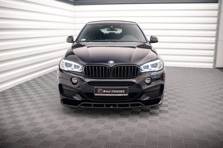 Maxton Front Splitter V.2 BMW X6 M-Pack F16 - Gloss Black