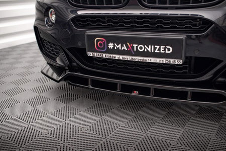Maxton Front Splitter V.2 BMW X6 M-Pack F16 - Gloss Black