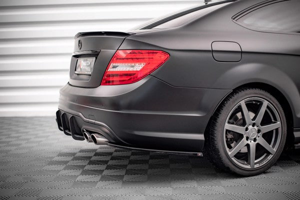 Maxton Rear Side Splitters Mercedes-Benz C Coupe  Amg-Line C204 - Gloss Black