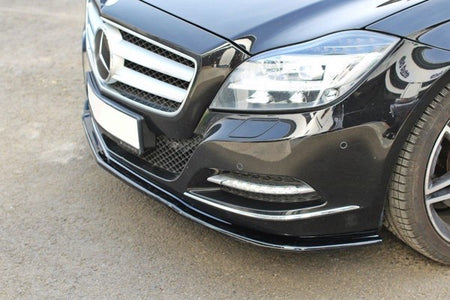 Maxton Front Splitter V.1 Mercedes Cls C218 - Gloss Black